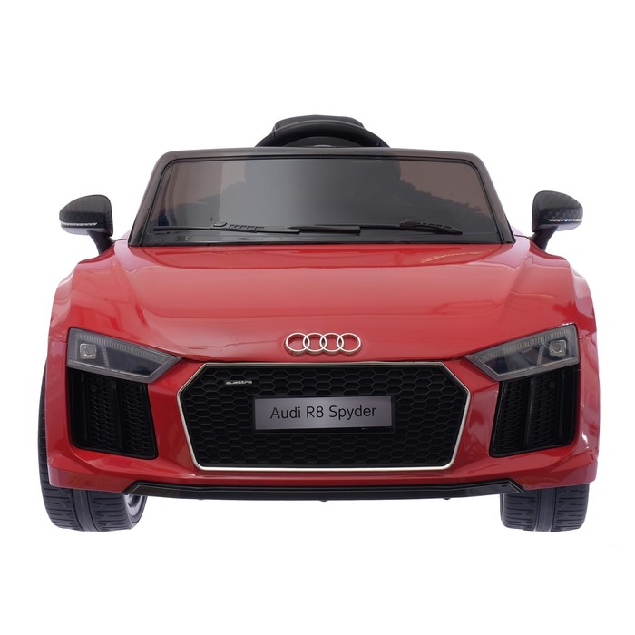 Электромобиль AUDI R8 Spyder, EVA колёса, кожаное сидение, цвет красный глянец
