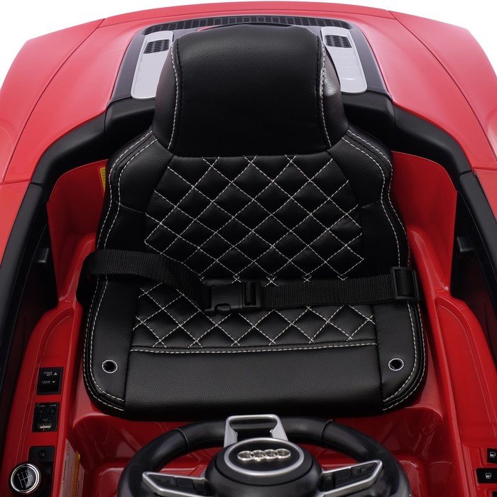 Электромобиль AUDI R8 Spyder, EVA колёса, кожаное сидение, цвет красный глянец