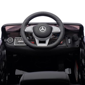 Электромобиль MERCEDES-BENZ S63 AMG, цвет чёрный, EVA колёса, кожаное сидение от Сима-ленд