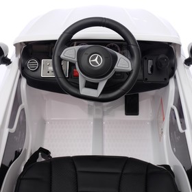 Электромобиль MERCEDES-BENZ S63 AMG, EVA колёса, кожаное сидение, цвет белый глянец от Сима-ленд
