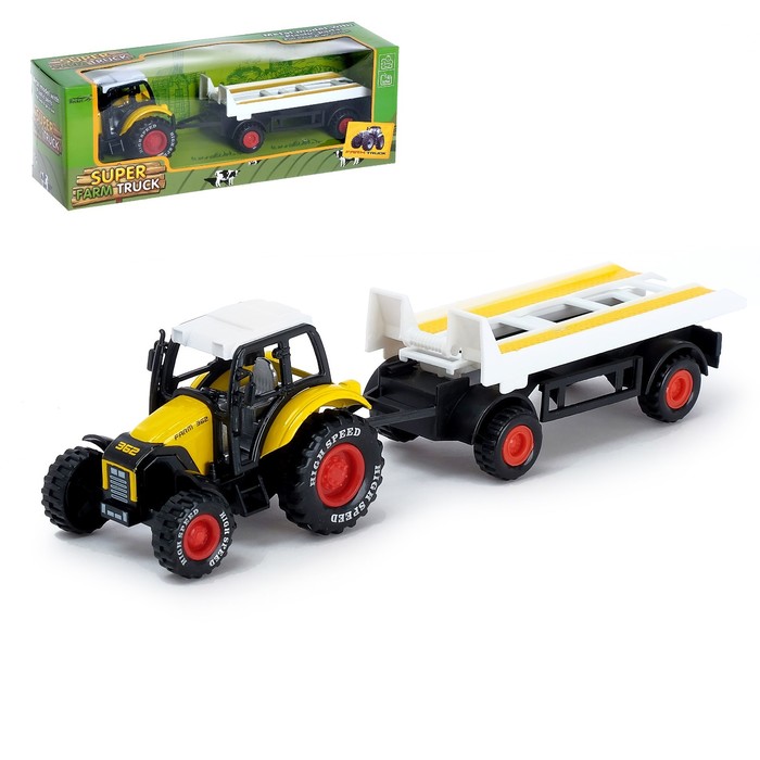 Трактор металлический «Фермер», инерционный, МИКС