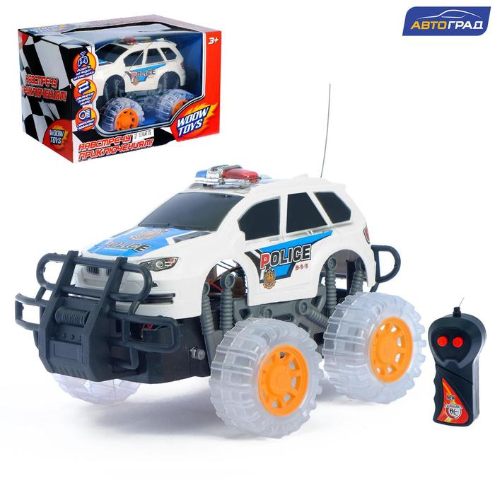 Машина радиоуправляемая "Полиция", работает от батареек, свет