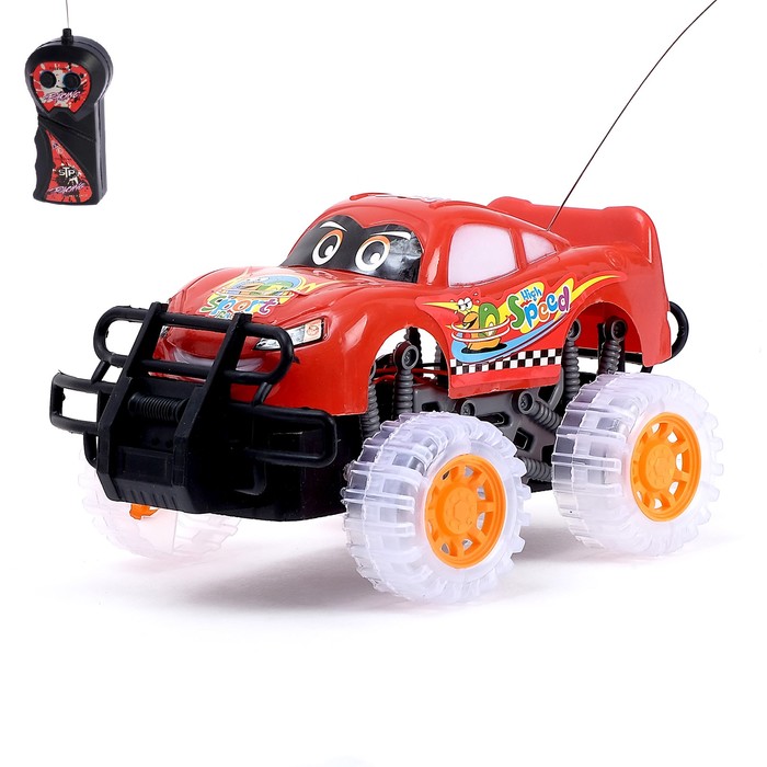 Машина радиоуправляемая "Тачка", работает от батареек, свет