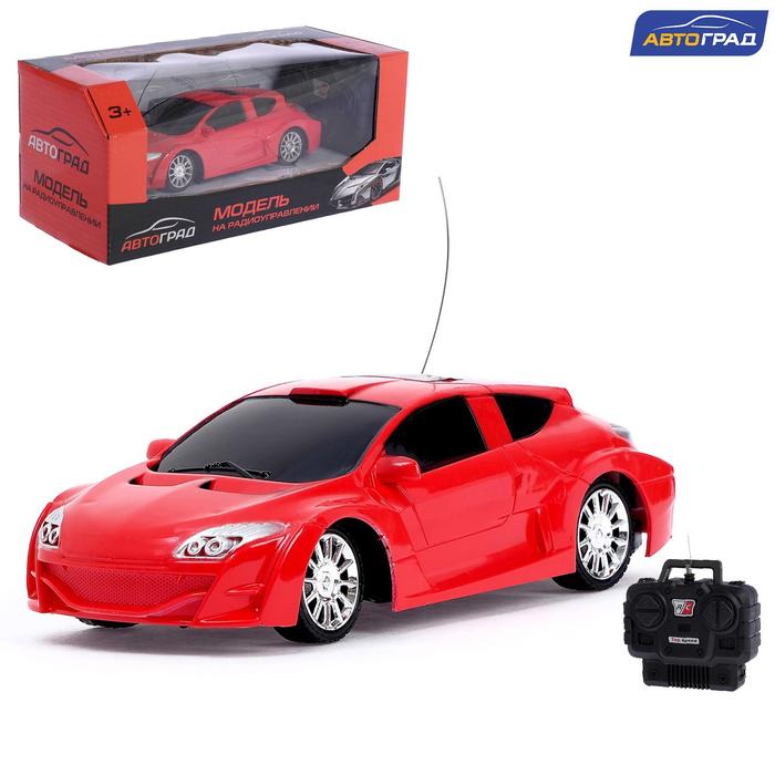 Машина радиоуправляемая "Гонка", работает от батареек, цвета МИКС