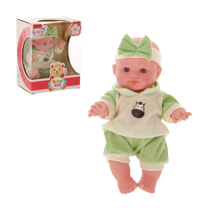 Пупс "Мила" с бантом, МИКС