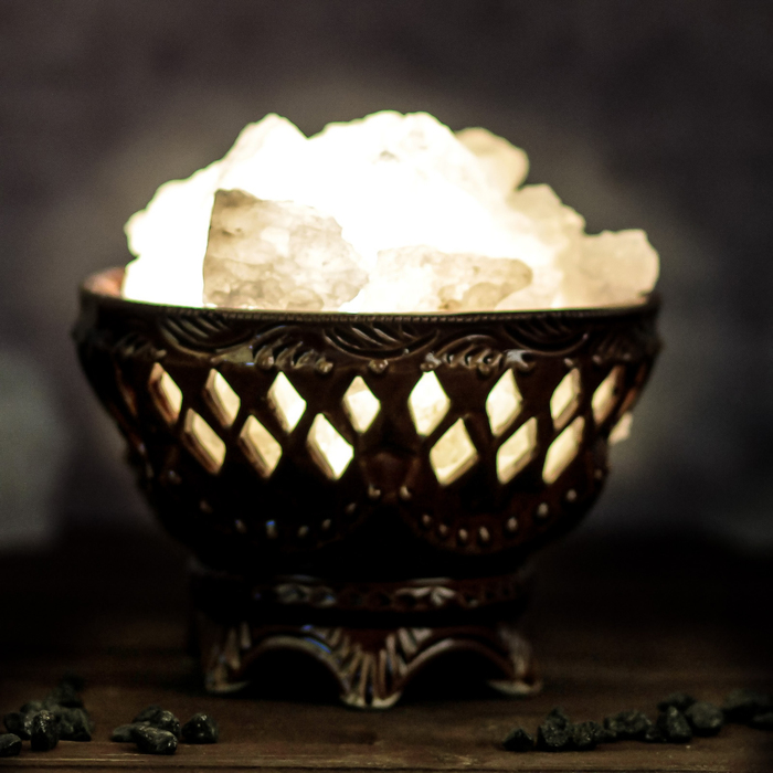 Соляной светильник "Круглый" малый керамика 16 х 16 см