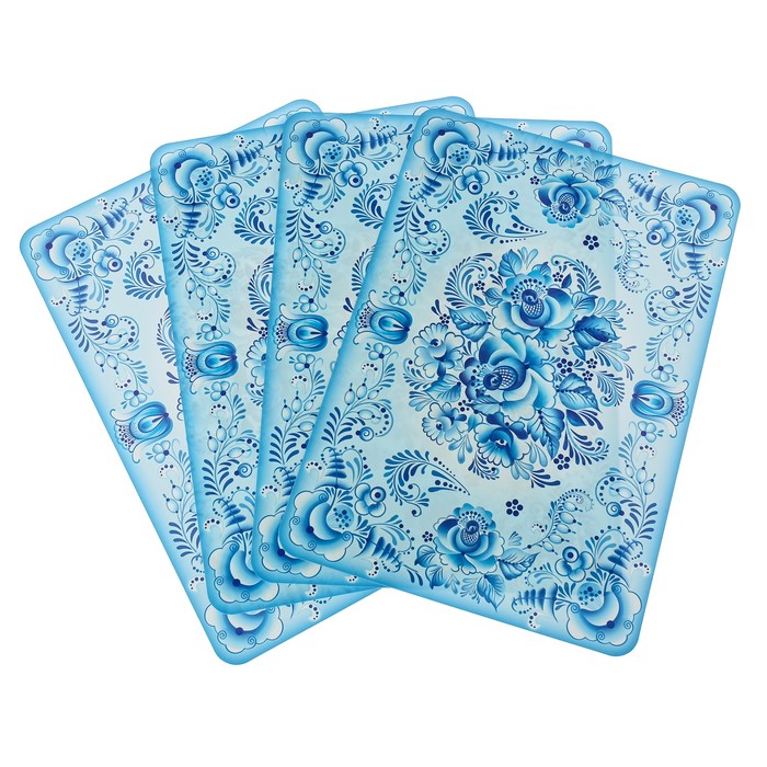 Набор салфеток кухонных 4 шт "Гжель"