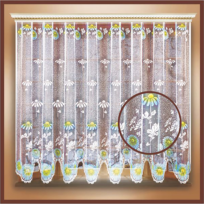 Штора тюль на  шторной ленте 335х160 см, цвн, 100% п/э арт.09с6350-Г50