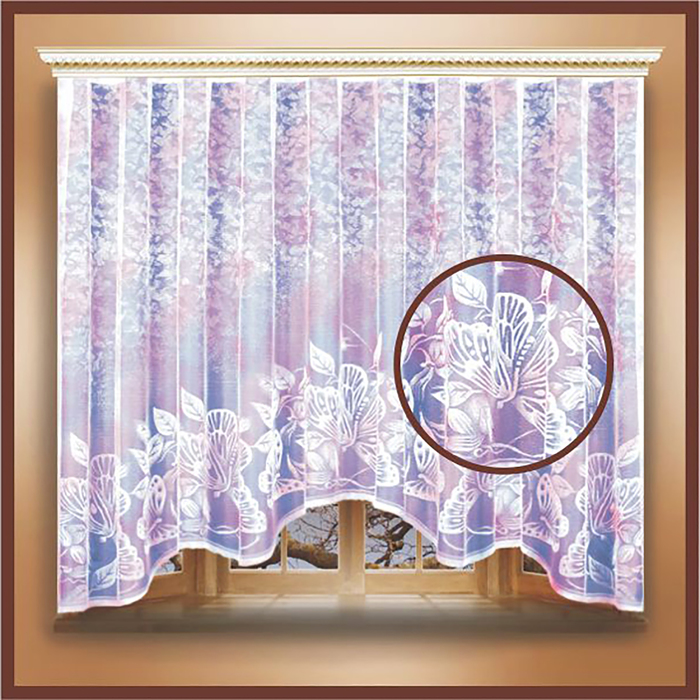 Штора тюль на  шторной ленте 300х160 см, цвн, 100% п/э арт.09с6334-Г50