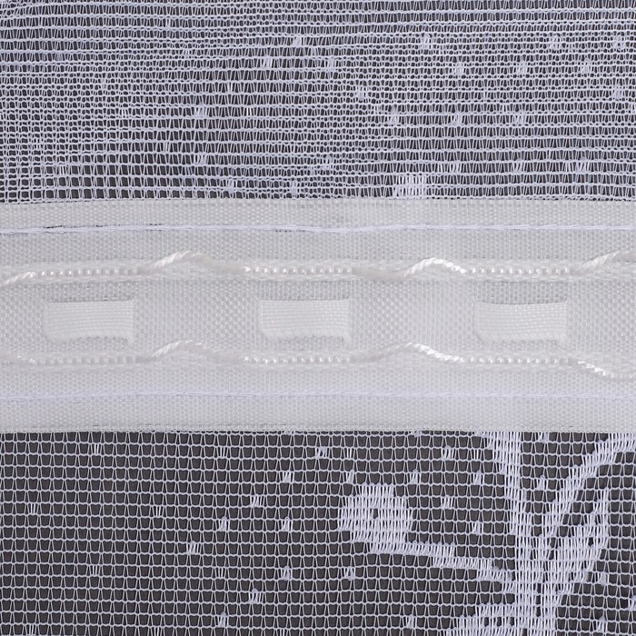 Штора тюль на шторной ленте 240х160 см, цв.белый, 100% п/э арт.09с6338-Г50