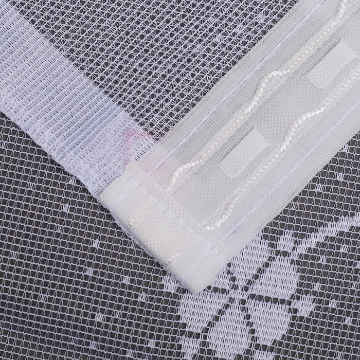 Штора тюль на шторной ленте 240х160 см, цв.белый, 100% п/э арт.09с6338-Г50