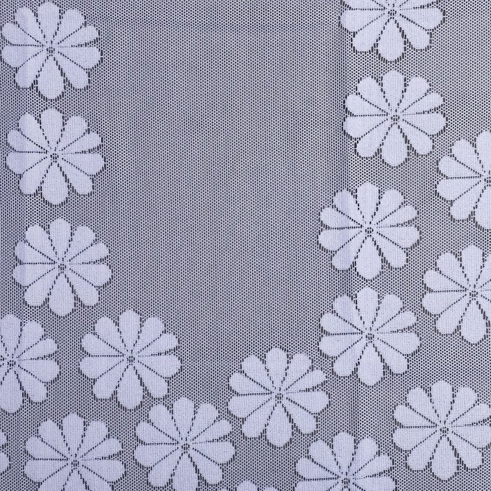 Штора тюль на шторной ленте 255х175 см, цв.белый, 100% п/э арт.р.Е901