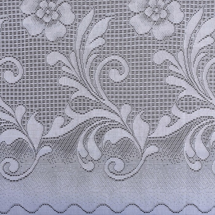 Штора тюль на шторной ленте 215х160 см, цв.белый, 100% п/э арт.р.М353