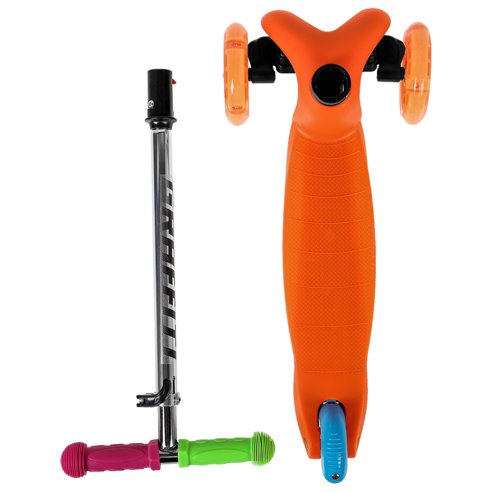 Самокат детский GRAFFITI Pulpy, цвет оранжевый