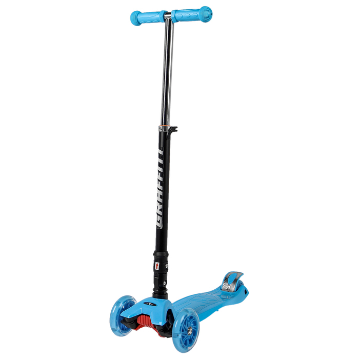Самокат детский GRAFFITI Frisky, цвет голубой