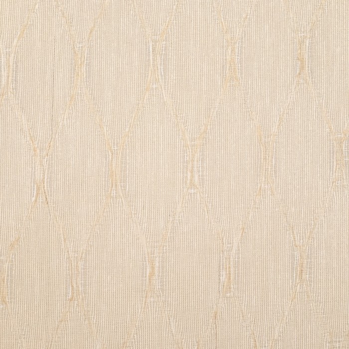 Штора портьерная "Этель" Плавные ромбы 135х270 см. пл. 160 г/м² цв. бежевый, 100% п/э