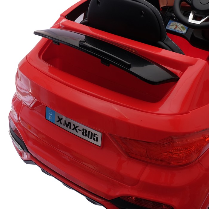 Электромобиль "Кроссовер", 2 мотора, EVA колеса, кожаное сидение, цвет красный