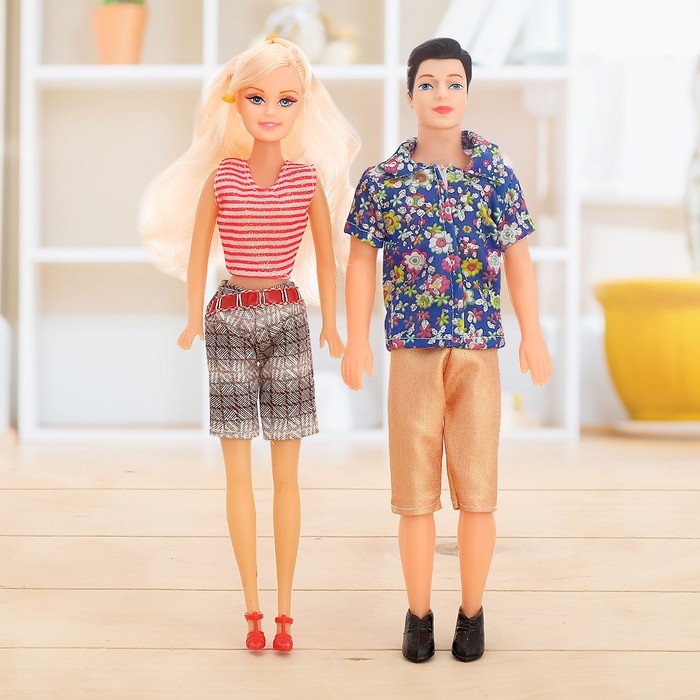 Набор кукол "Дэн и Натали" в костюмчике, МИКС