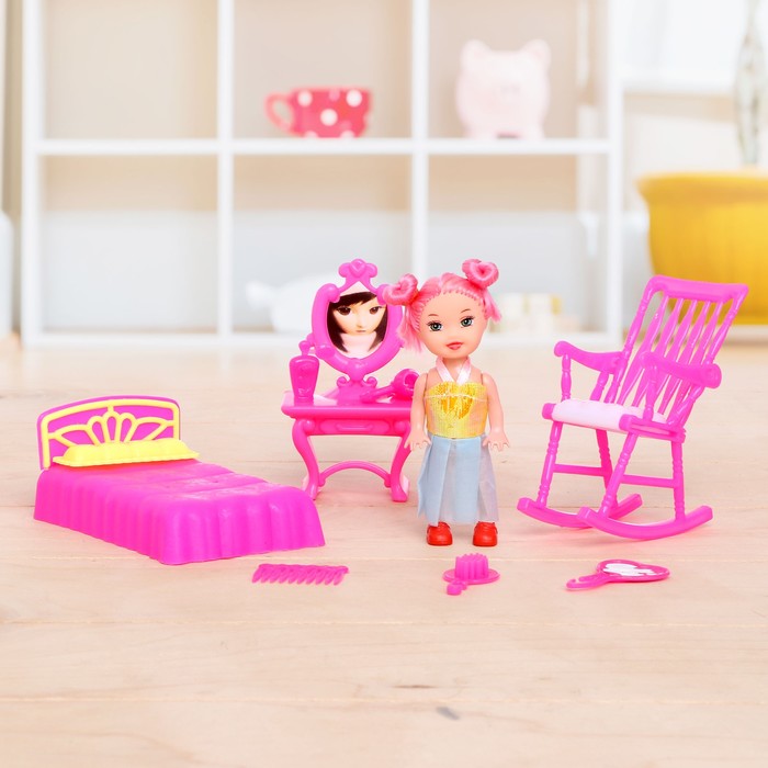 Кукла-малышка "Мира" в платье с аксессуарами, МИКС