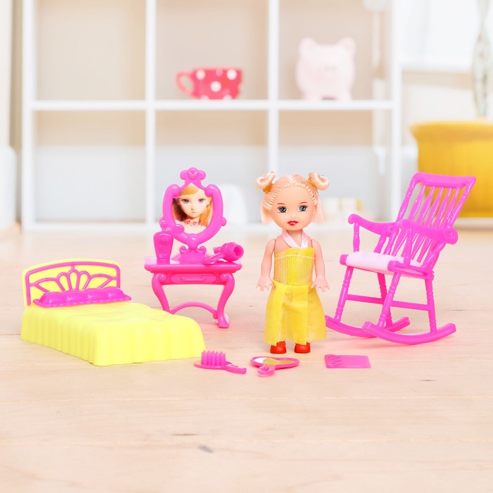 Кукла-малышка "Мира" в платье с аксессуарами, МИКС