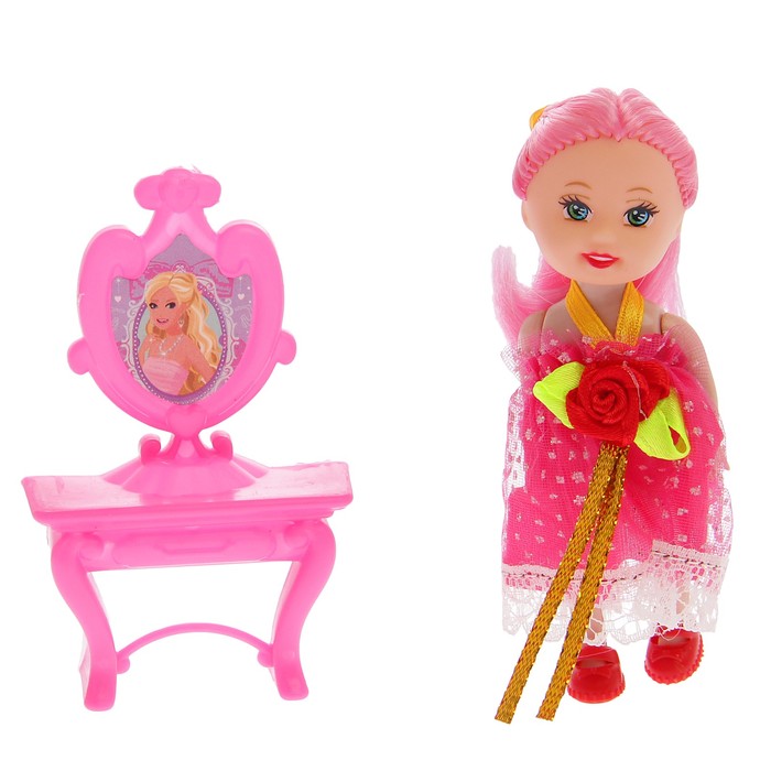 Кукла-малышка "Верочка" с трюмо, МИКС