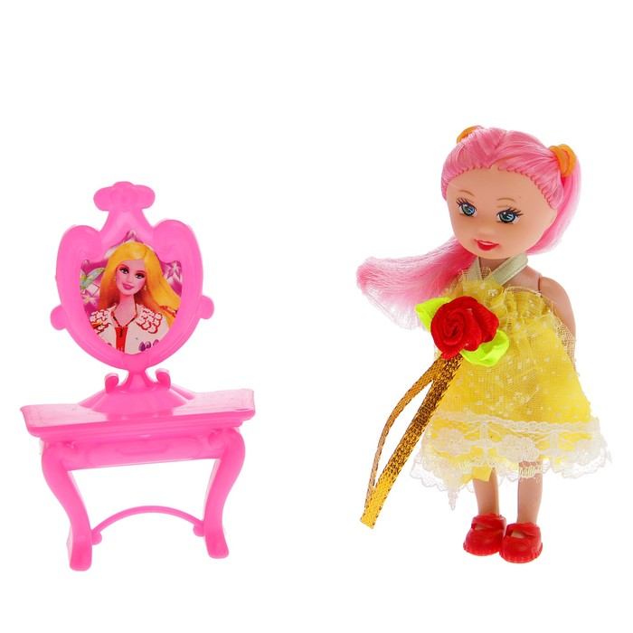 Кукла-малышка "Верочка" с трюмо, МИКС