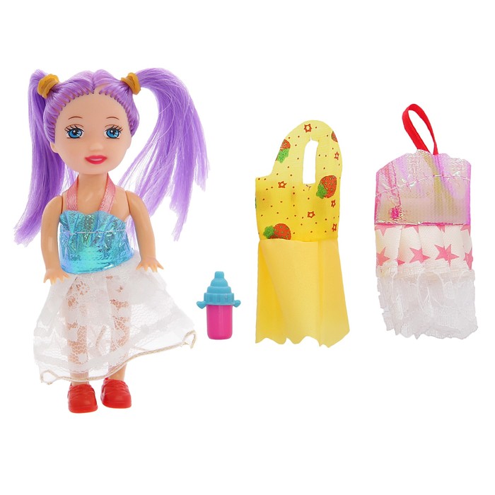 Кукла-малышка "Сара" в платье с аксессуарами, МИКС