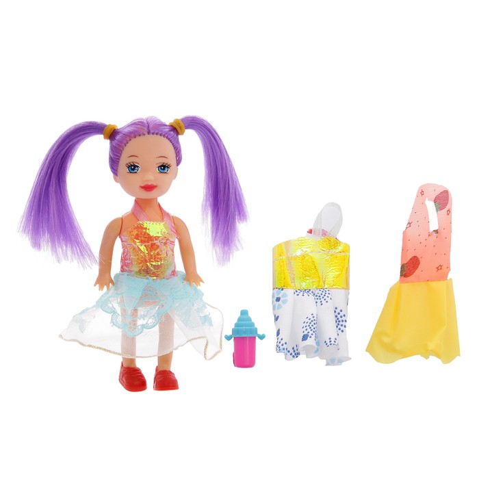 Кукла-малышка "Сара" в платье с аксессуарами, МИКС