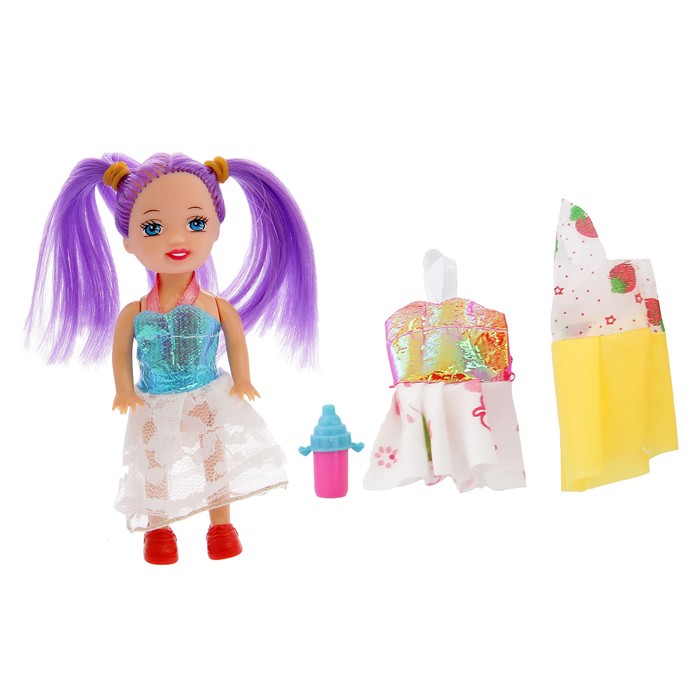 Кукла-малышка "Сара" в платье с аксессуарами, МИКС