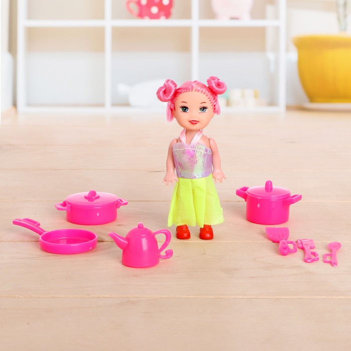 Кукла-малышка "Аля" в платье с аксессуарами, МИКС