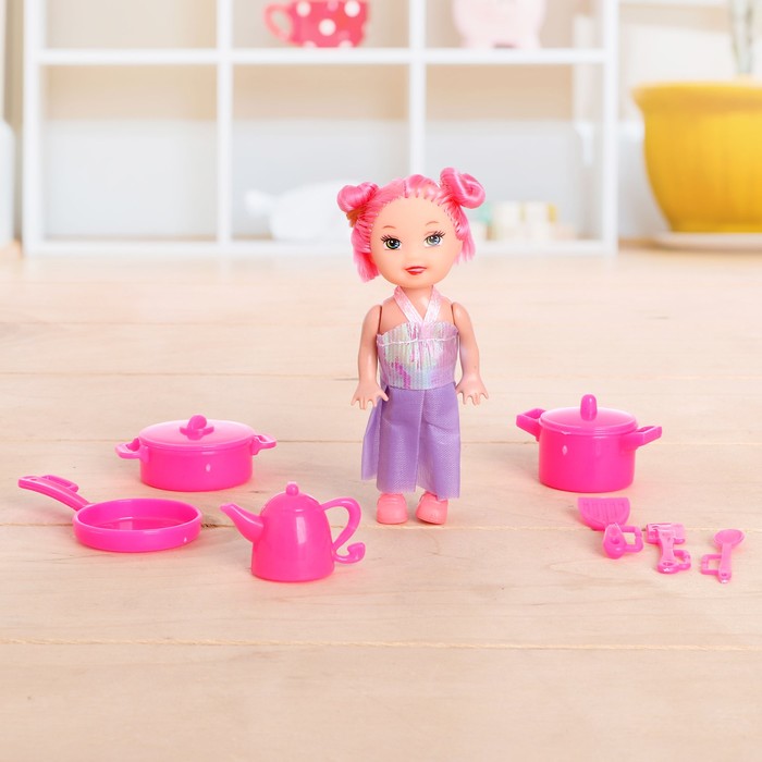 Кукла-малышка "Аля" в платье с аксессуарами, МИКС