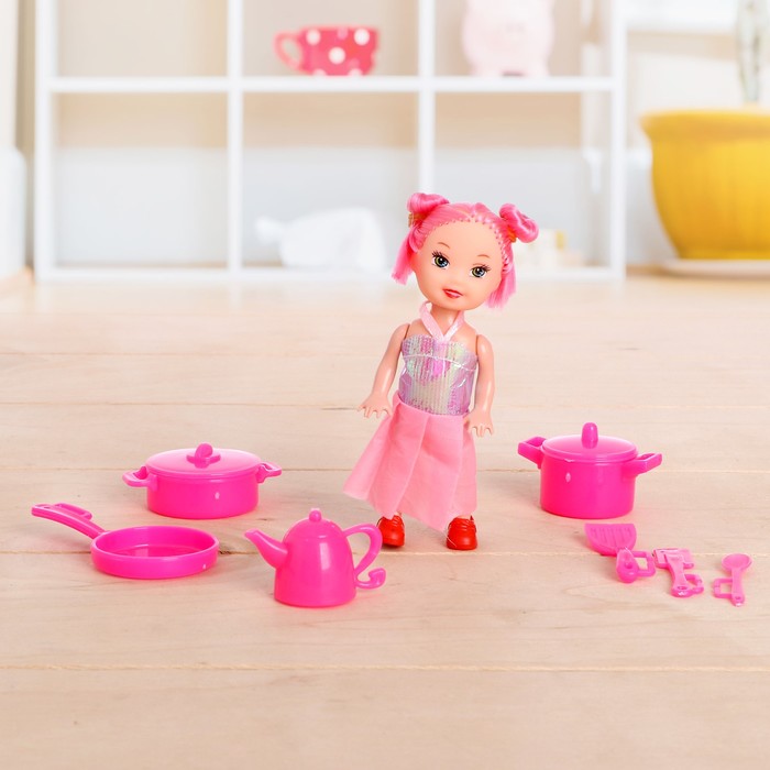 Кукла-малышка "Аля" в платье с аксессуарами, МИКС