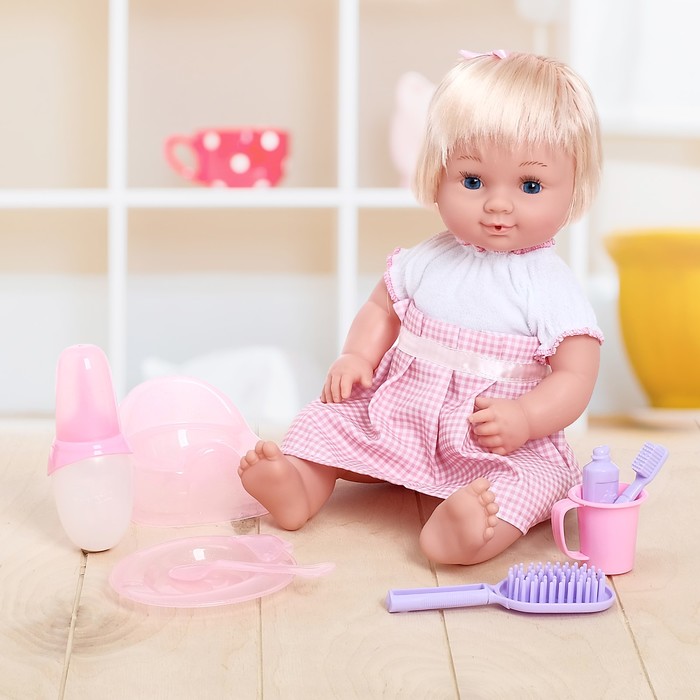 Пупс функциональный "Машенька" с аксессуарами, писает, пьёт