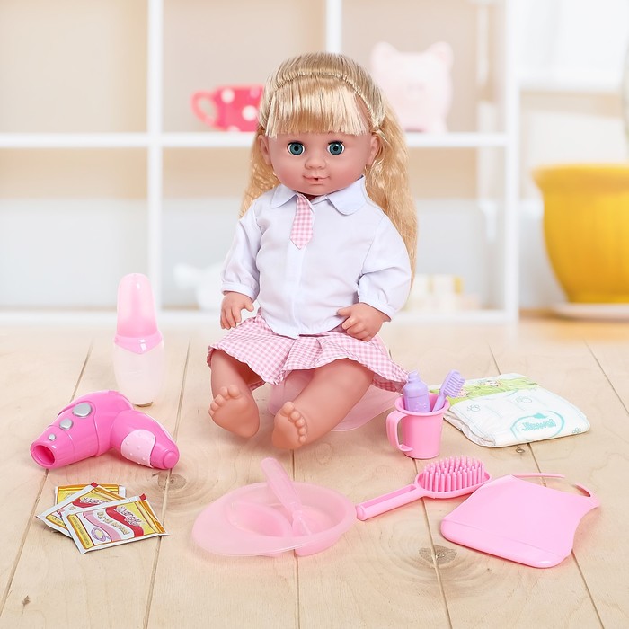 Пупс функциональный "Юленька" с аксессуарами, писает, пьёт
