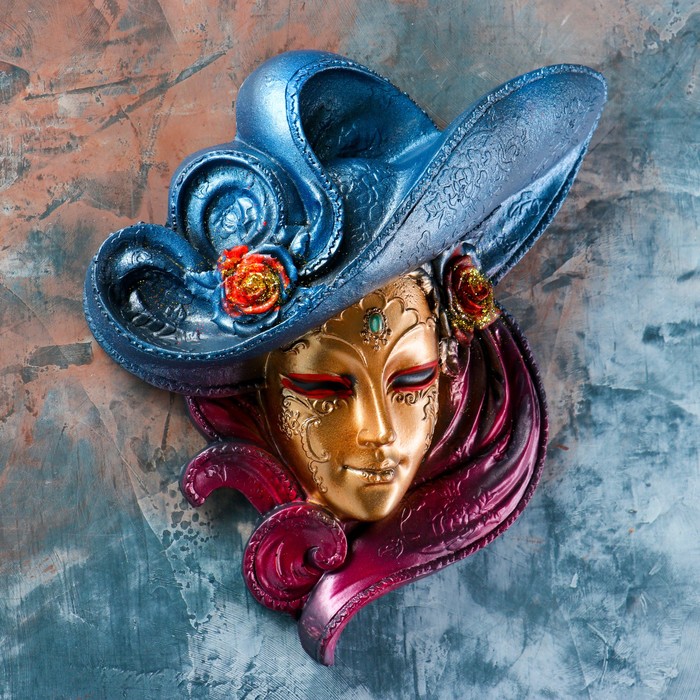 Венецианская маска "Розы" 26см