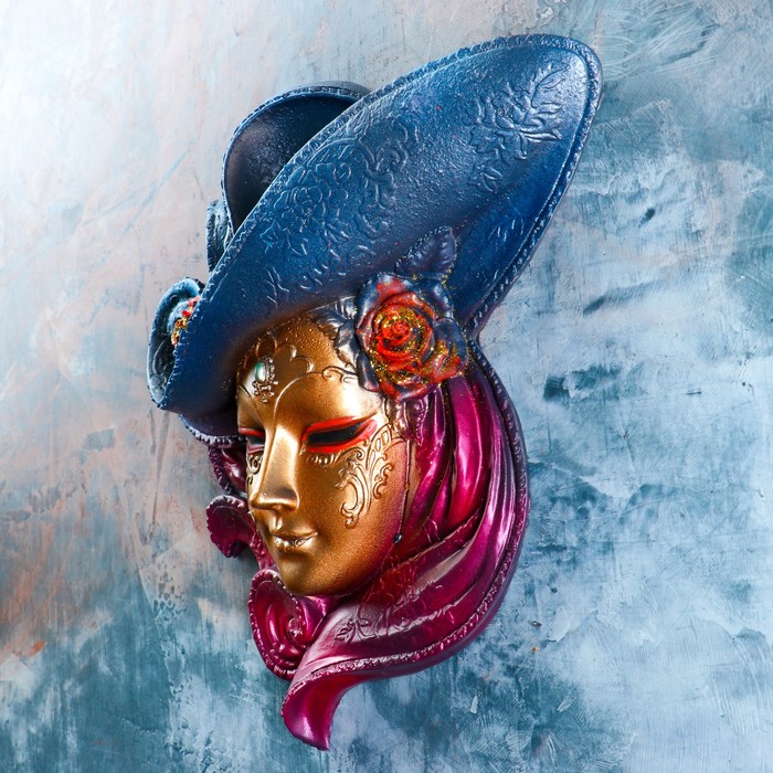 Венецианская маска "Розы" 26см