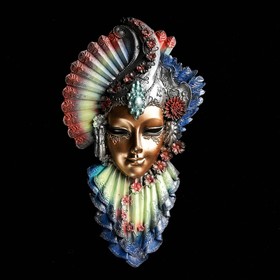 Венецианская маска 'Рубин' золото, 32см МИКС Ош