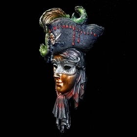 Венецианская маска 'Пират' золото, 30см МИКС Ош