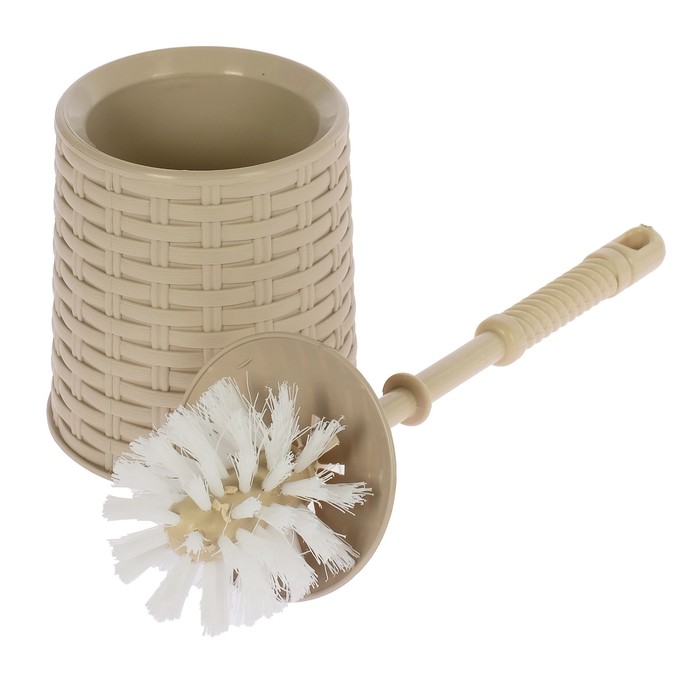 Ерш для унитаза с подставкой "Ротанг", цвет латте