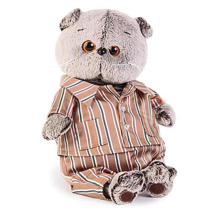 Мягкая игрушка "Басик" в шёлковой пижамке, 19 см