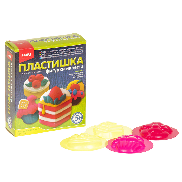 Фигурки из теста "Вкусные пирожные"