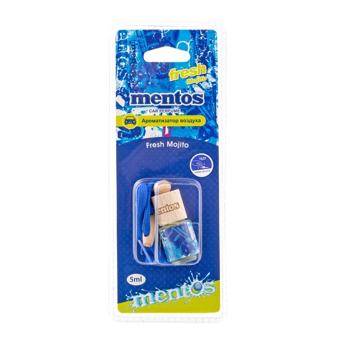 Ароматизатор воздуха MENTOS Свежий мохито, подвесной, флакон, 5 мл