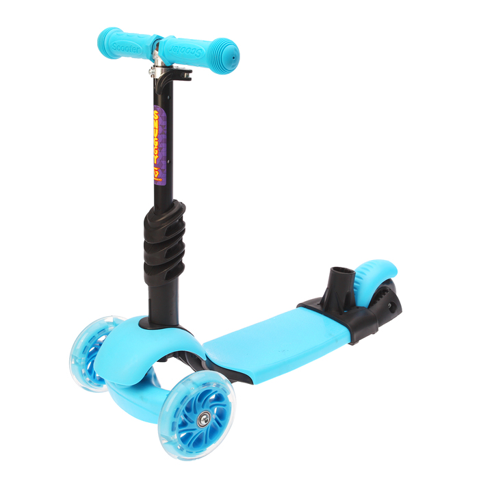 Самокат-каталка детский 5 в 1 GRAFFITI Snuggi, цвет голубой