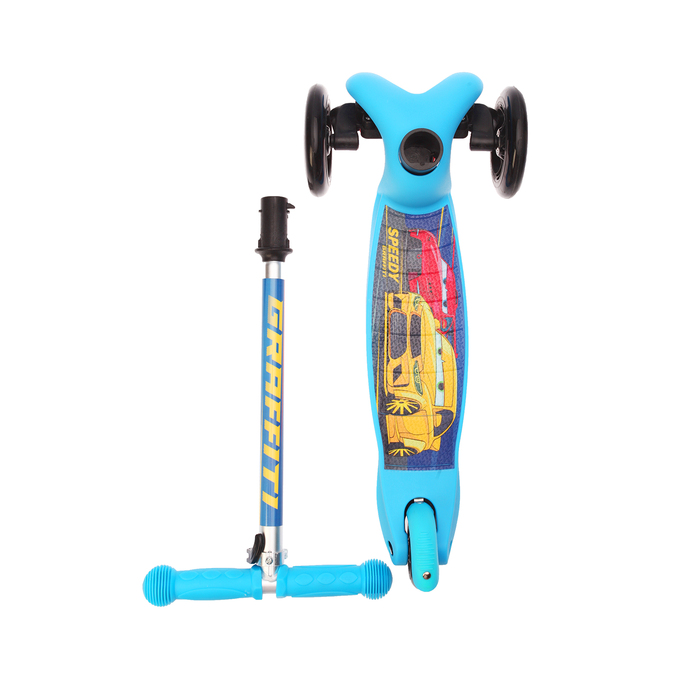Самокат детский GRAFFITI Speedy, цвет голубой