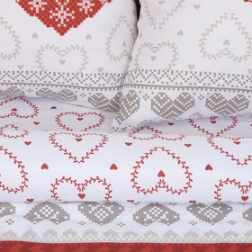 

Постельное бельё "Этель" евро Heart 200*217 см, 220*240 см, 70*70 см -2 шт, 100% хл, бязь