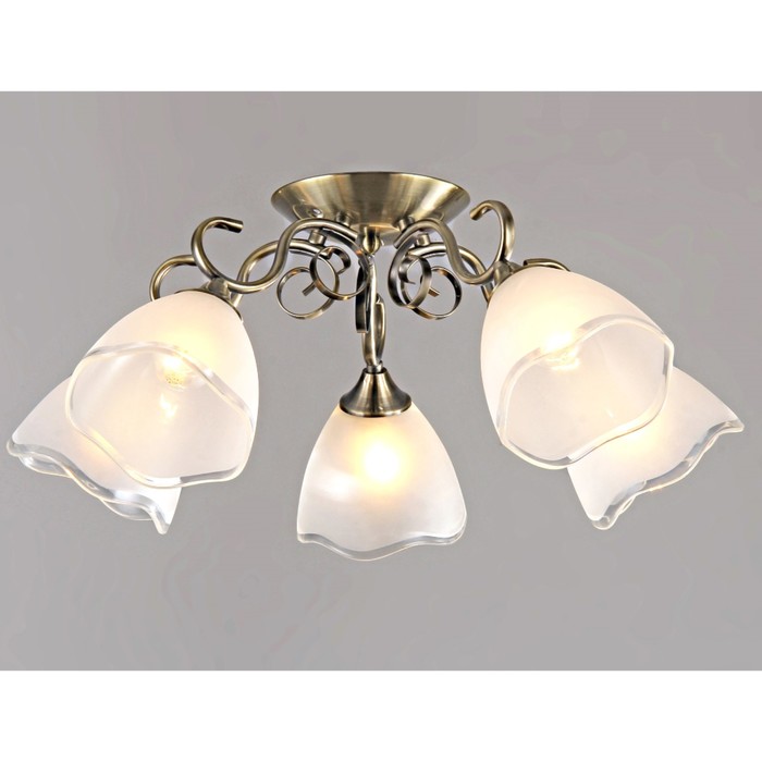 Люстра "Арсения" 5xE27x60Вт античная бронза 50x50x25см.