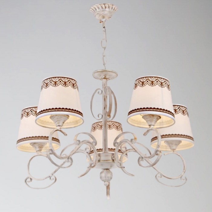 Люстра "Виктория" 5xE27x60Вт белый 60x60x80см.