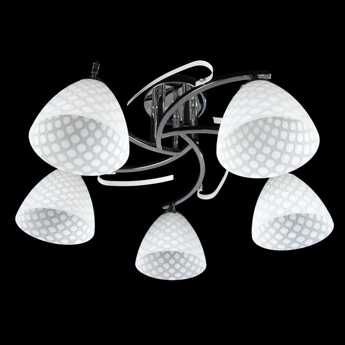 Люстра "Флора" 5xE27x60Вт черный 50x50x25см.