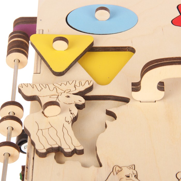 Бизикуб "Животные и геометрические фигуры"