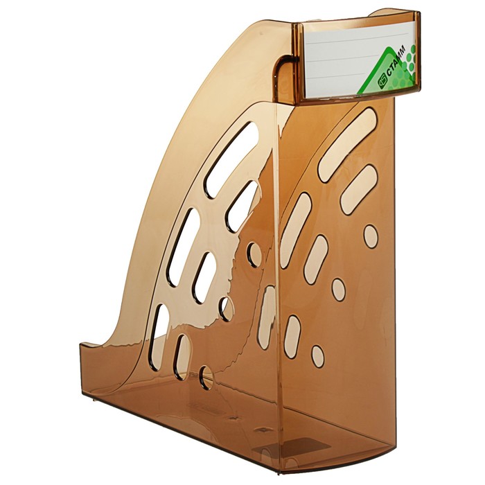 Лоток для бумаг вертикальный "Торнадо", коричневый HAVANNA